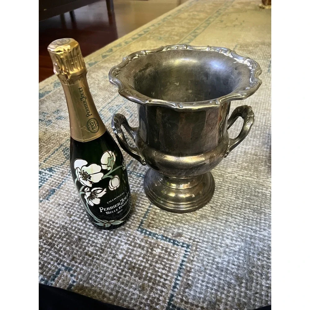 Vintage Silver Plate Champagne Ice Bucket Wine Cooler Victorian Style Urn Large - Picture 3 of 6